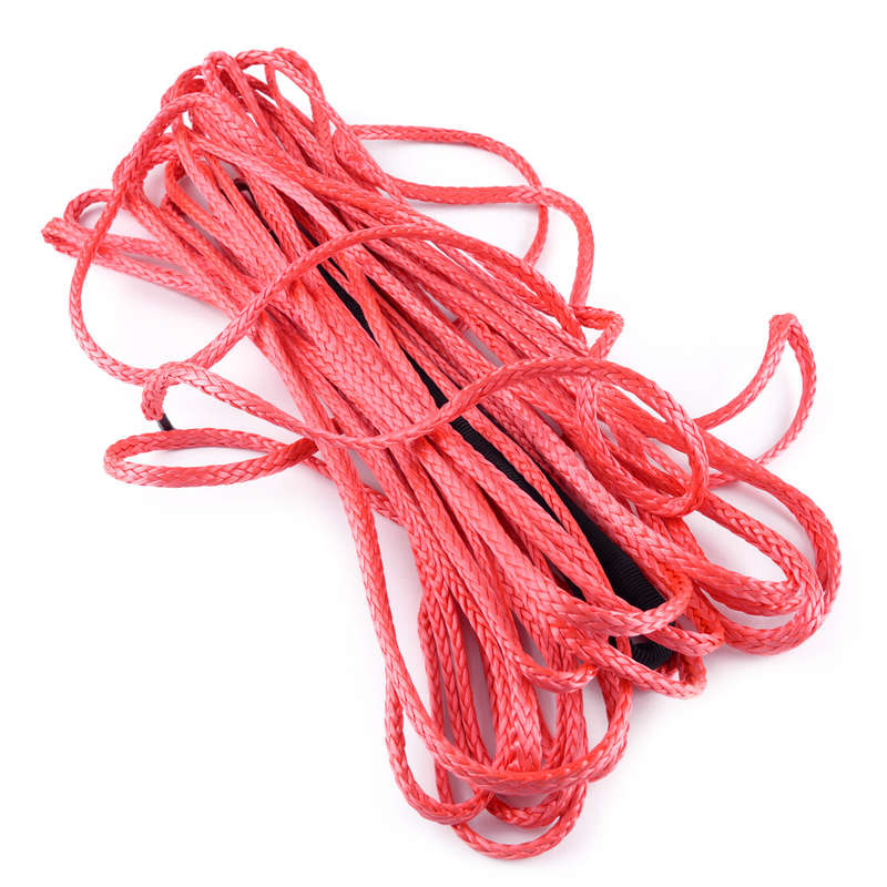 1/6'' x 50' Synthetic Winch Rope Line Cable 5000-5700lbs & Sheath for ATV UTV