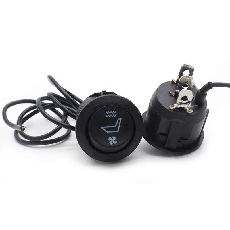 2 pc Car Seat Heater Switch 3 Pin Round Heated Rocker Hi Low On/Off Control New