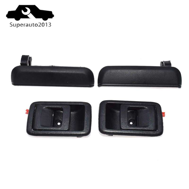 4PCS Exterior & Interior Door Handle Rear Left Right For Toyota Tacoma Tercel