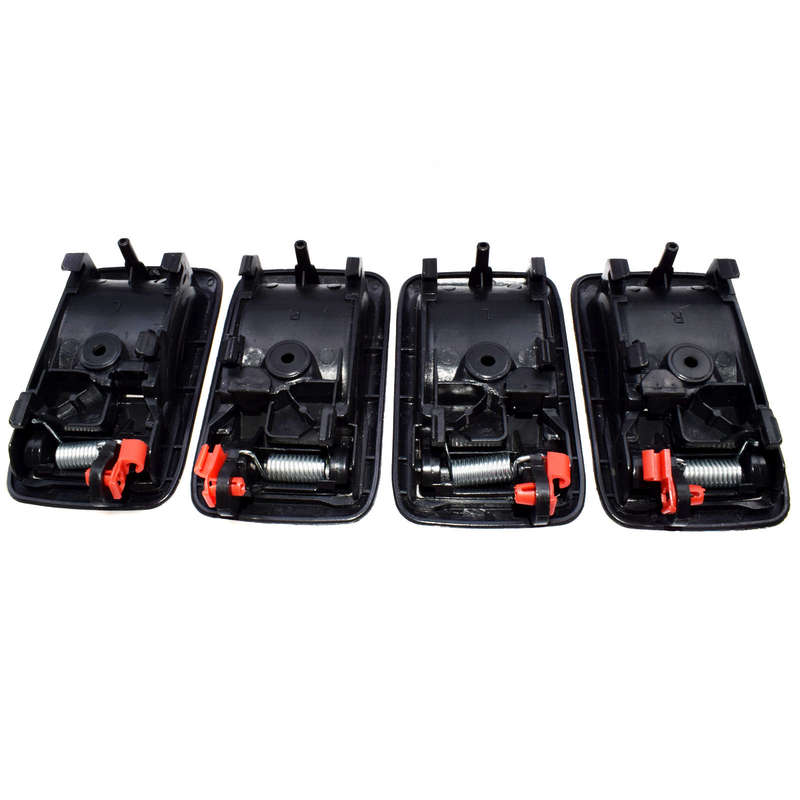 Door Handles Inside Interior Black LH & RH Set 4PCS for Tercel 4Runner Tacoma