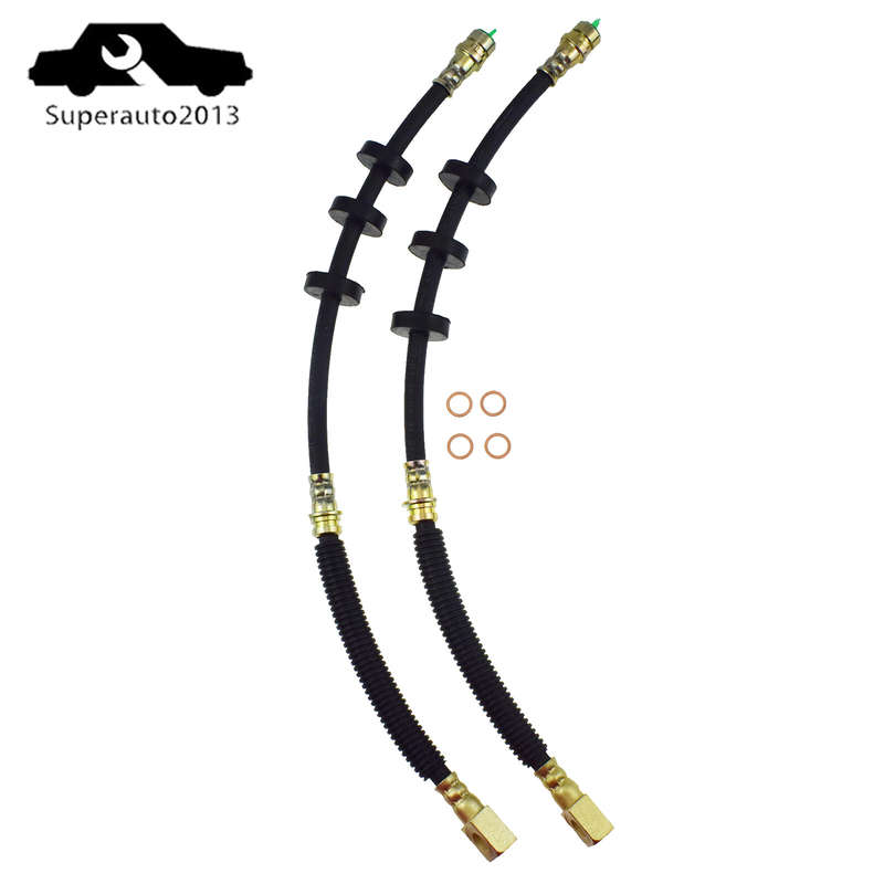 2PCS Brake Hydraulic Hose Front Left & Right For 2008-2011 Ford Focus 2.0L 2.5L