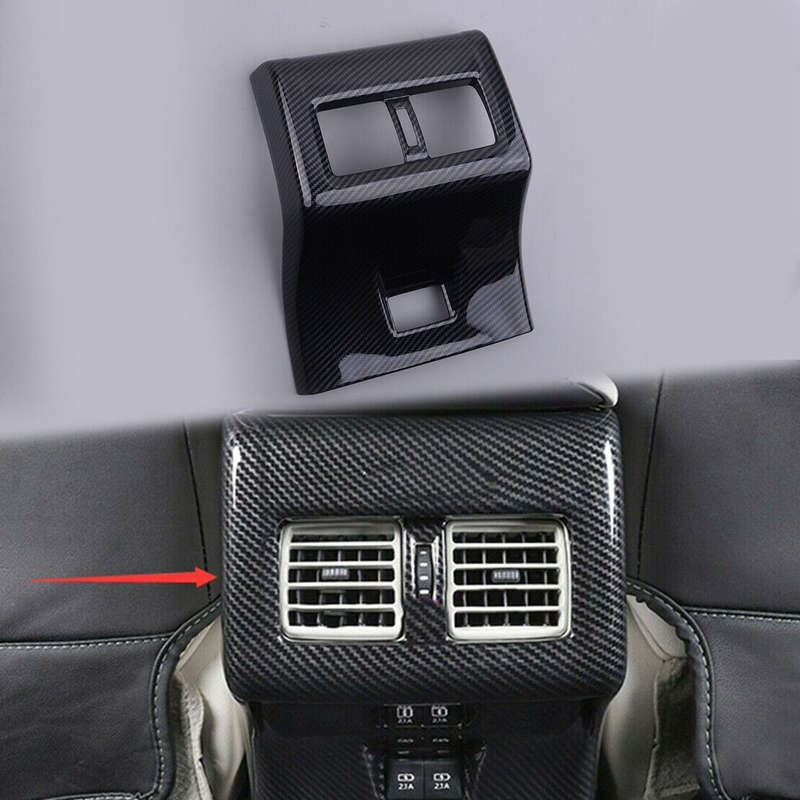 Carbon Fiber Style Rear Air Vent Cover Trim Panel Fit For Toyota Camry 2018-2020