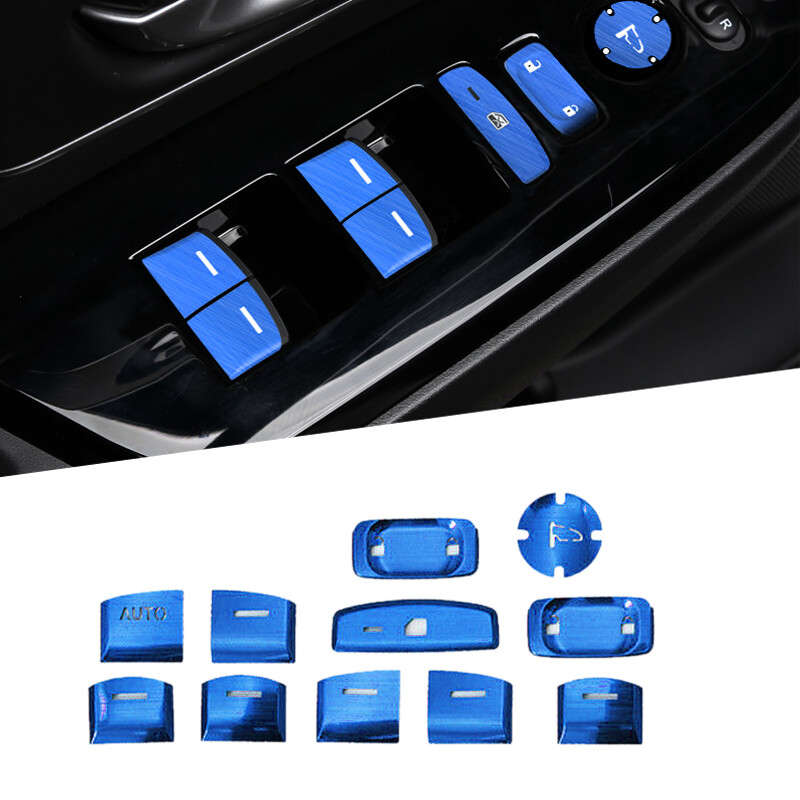 Blue Window Switch Panel Button Cover Trim Fit for Honda CRV CR-V 2017-19 New