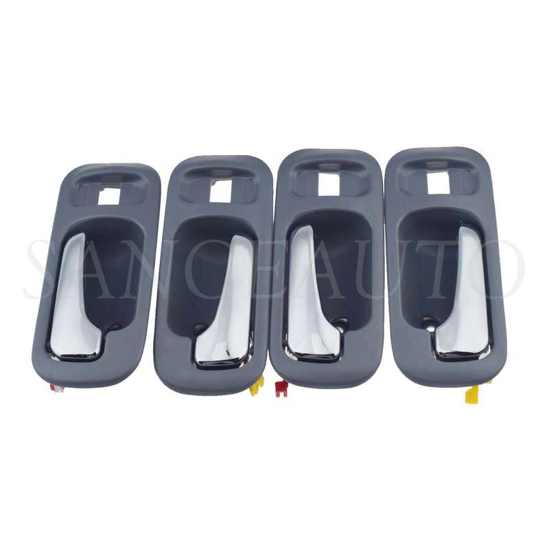4PCS Inside Interior Door Handles Set Grey Gray CHROME for 1997-2001 Honda CRV