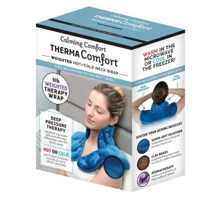 Calming Comfort ThermaComfort Weighted Hot Neck Shoulder Wrap Herbal Aromatherap