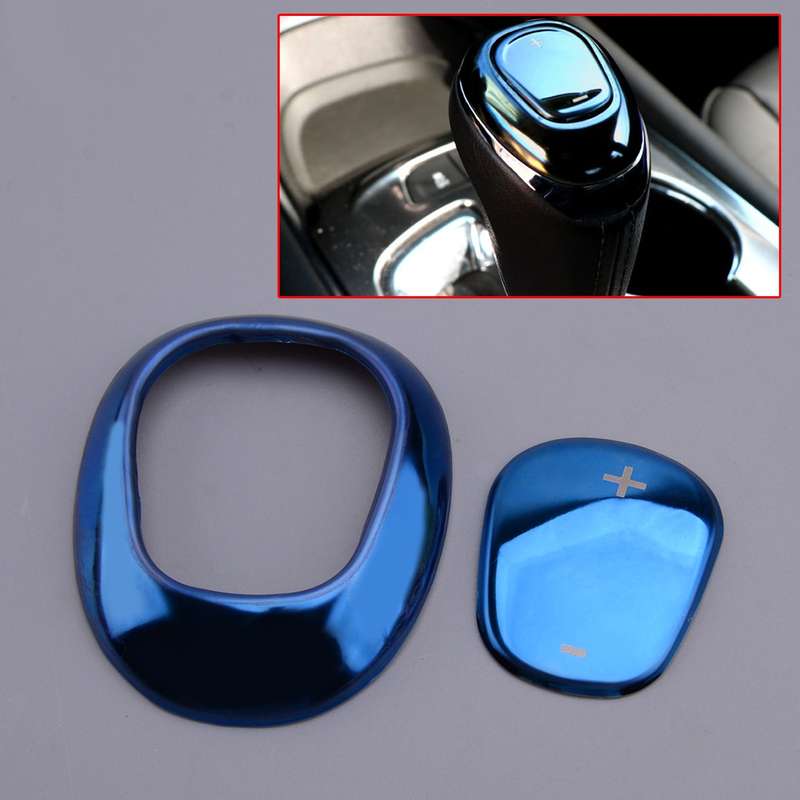 Blue Titanium Gear Shift Knob Head Trim Cover Fit For Chevrolet Malibu 2016-2020