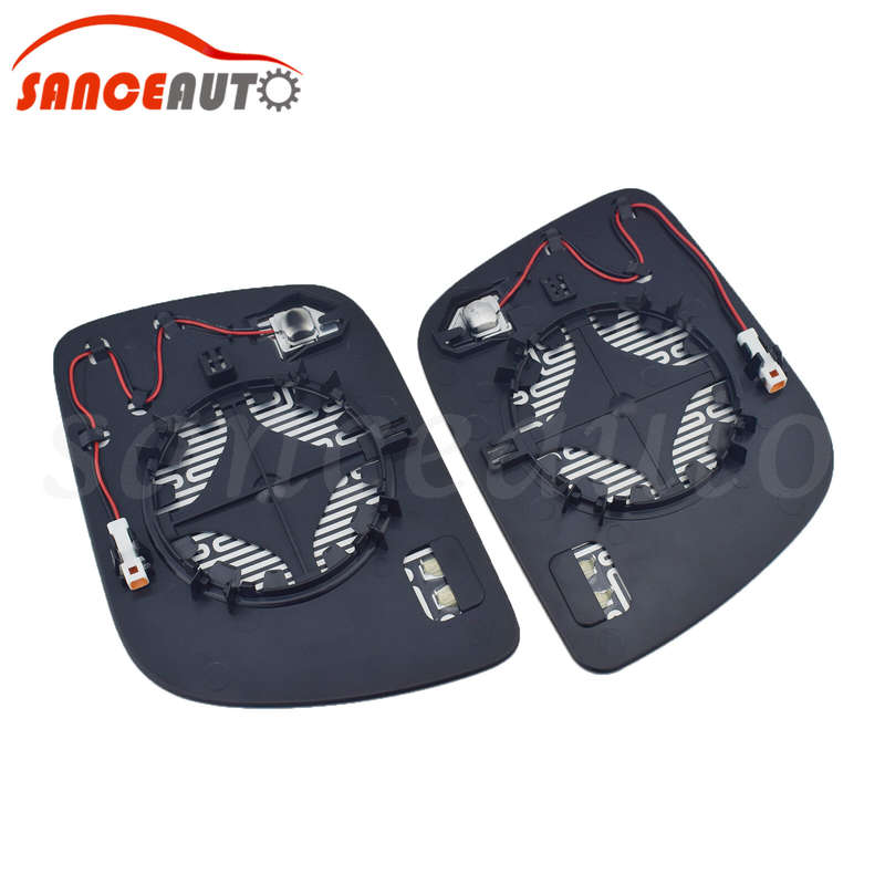 Mirror Glass 5.25 Inch Heated Blind Spot LH RH Pair for Ford Explorer 2011-2015
