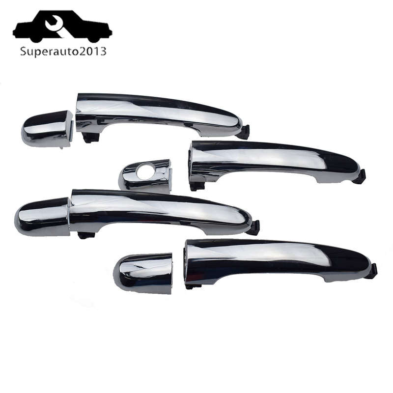 4PCS Front Rear Left Right Outside Door Handle Chrome For 2011-2015 Kia Sorento