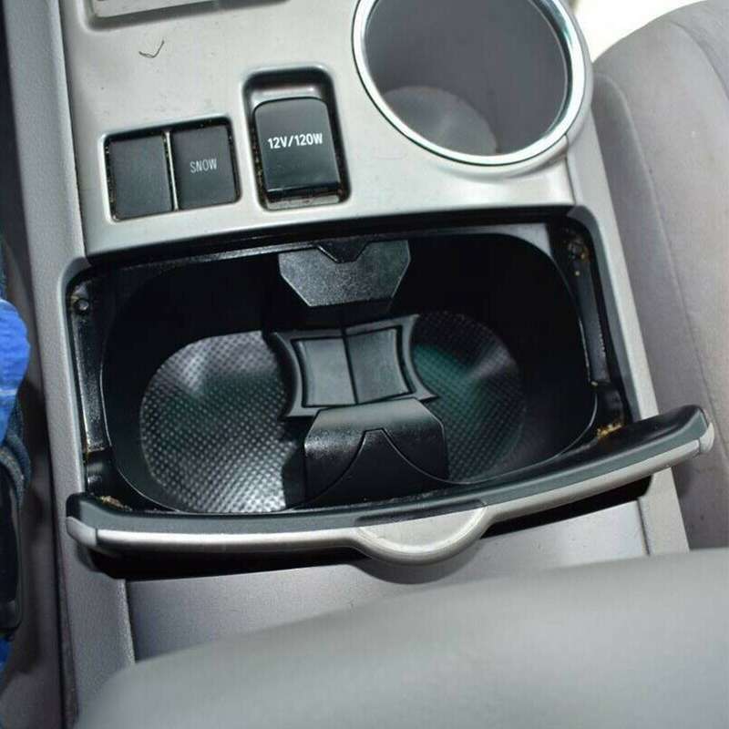 Black Center Cup Holder Insert Divider Fit For Toyota Highlander 2008-2013