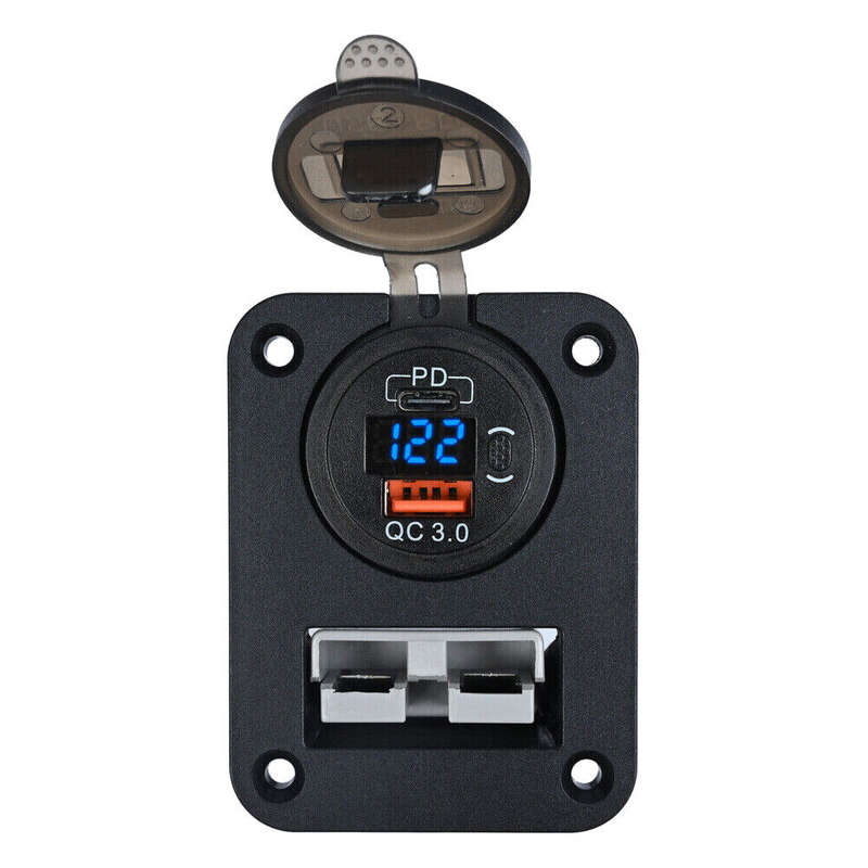Dual USB Fast Charger Panel PD QC3.0 Plug Socket for RV Camper Caravan Boat