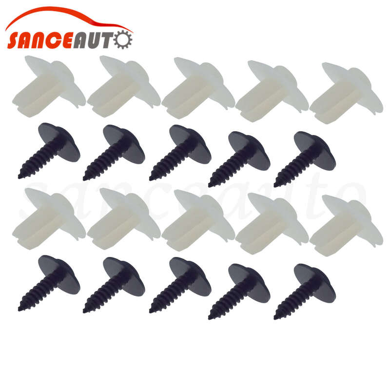 10 Sets Bumper Side Mount Tap Screw & Grommet Clips Hook Bracket for Honda Acura