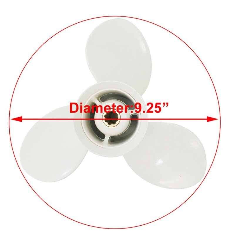 Outboard Propeller 9 1/4x11 For Yamaha 2/4-Stroke 9.9HP 15HP 20HP 8 Spline Tooth