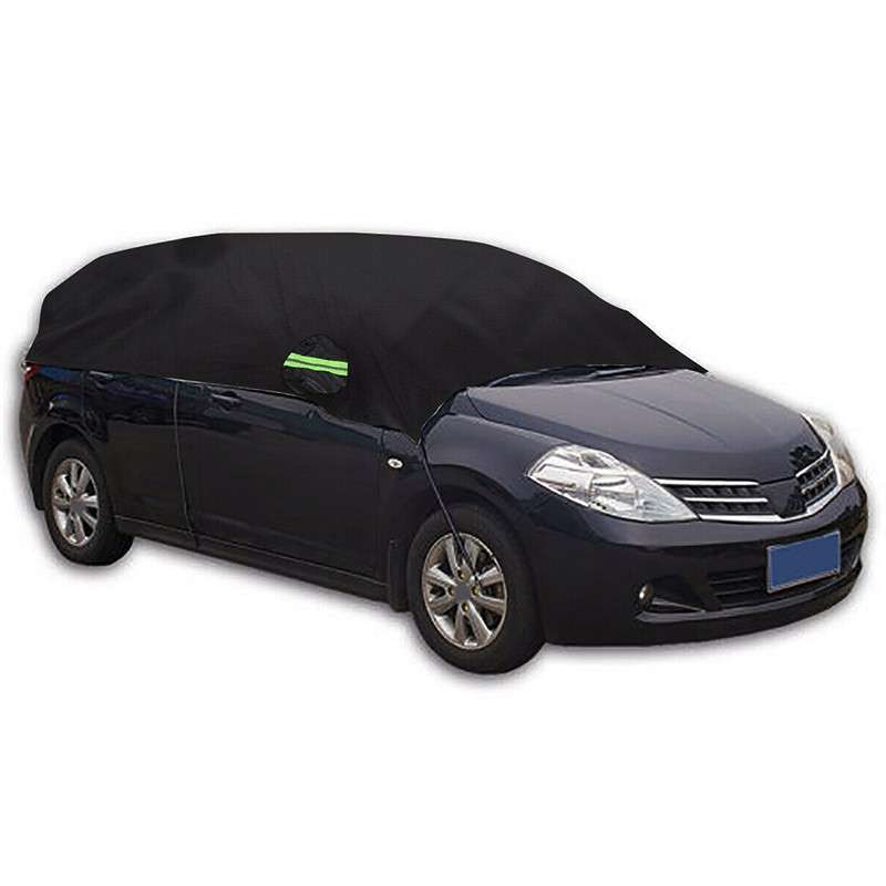 Car Half Body Top Roof Sun Shade Cover Waterproof UV Resistant Black Universal