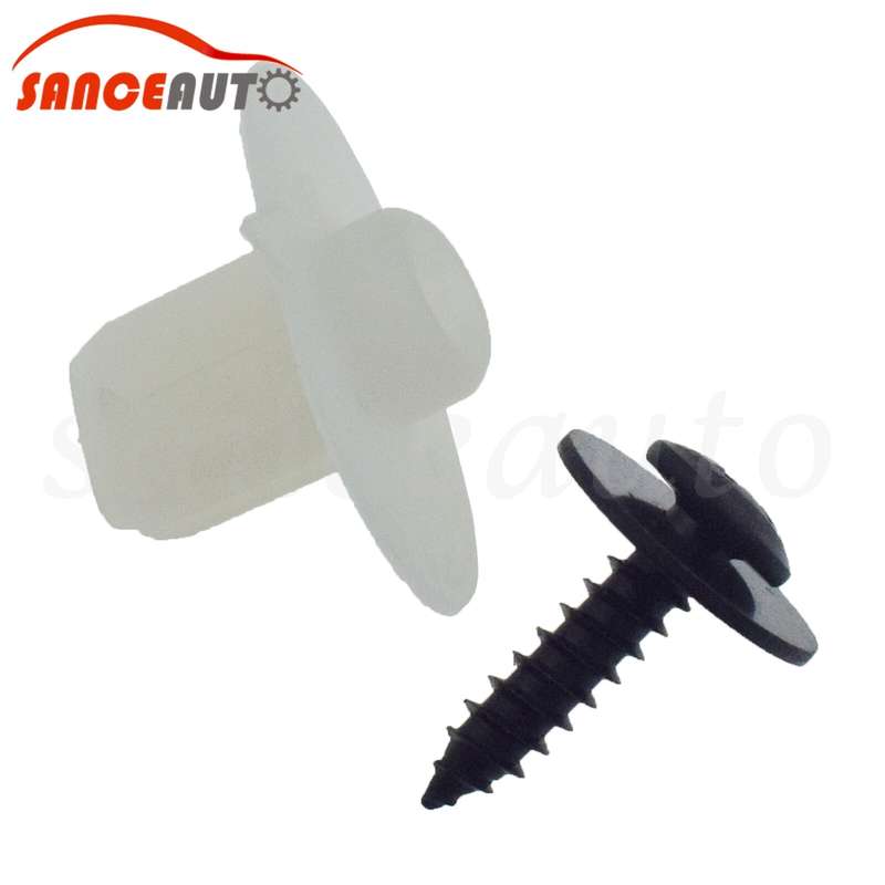 10 Sets Bumper Side Mount Tap Screw & Grommet Clips Hook Bracket for Honda Acura
