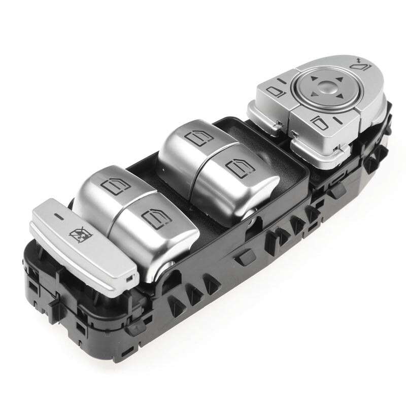 Black For Mercedes-Benz C Class AMG Power Master Window Control Switch Button