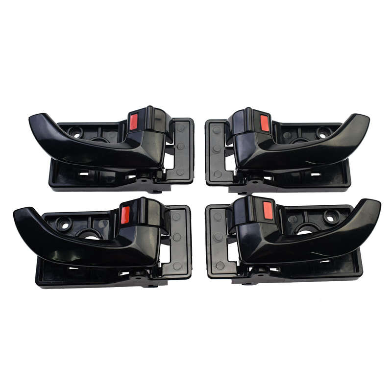 4X Black Inside Door Handle Front Rear Left Right For 2005-09 Hyundai Tucson New