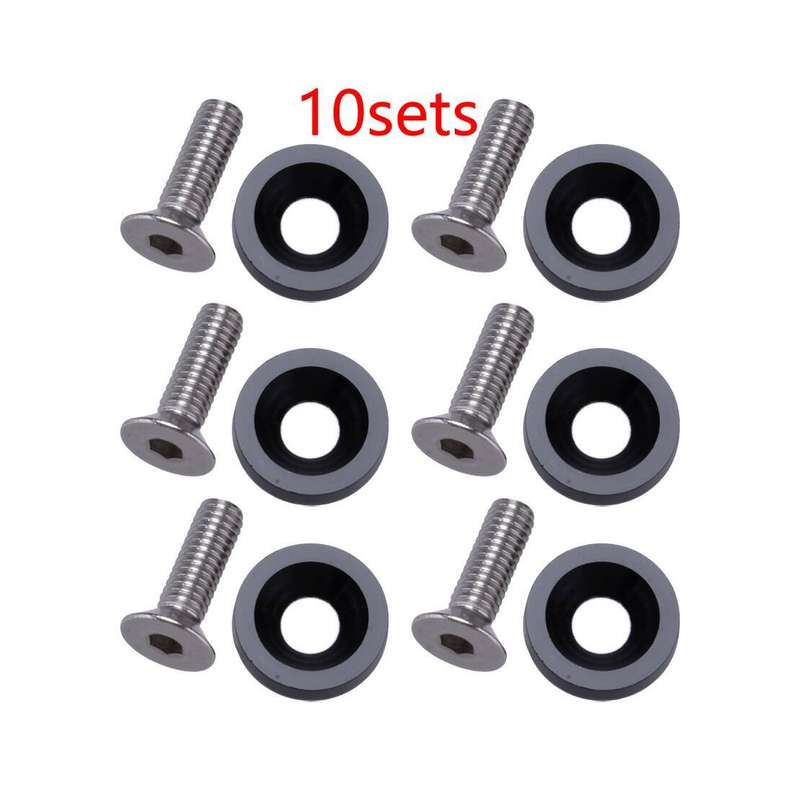 10pcs JDM Billet Aluminum Fender/Bumper Washer/Bolt Engine Bay Dress Up Kit A5