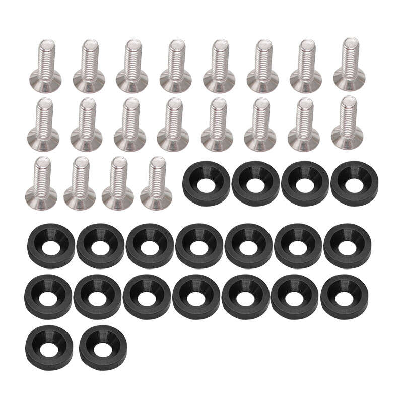 20X Bumper Fender 19mm Washers Bolt Screw M6x20mm Engine Bay Dress Up Set