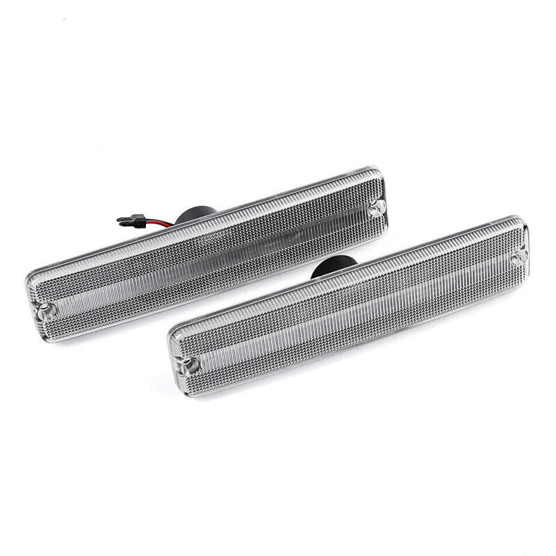 2Pcs Front Bumper Fender Side Marker Lights Fit For Jeep Wrangler YJ 1987-1995
