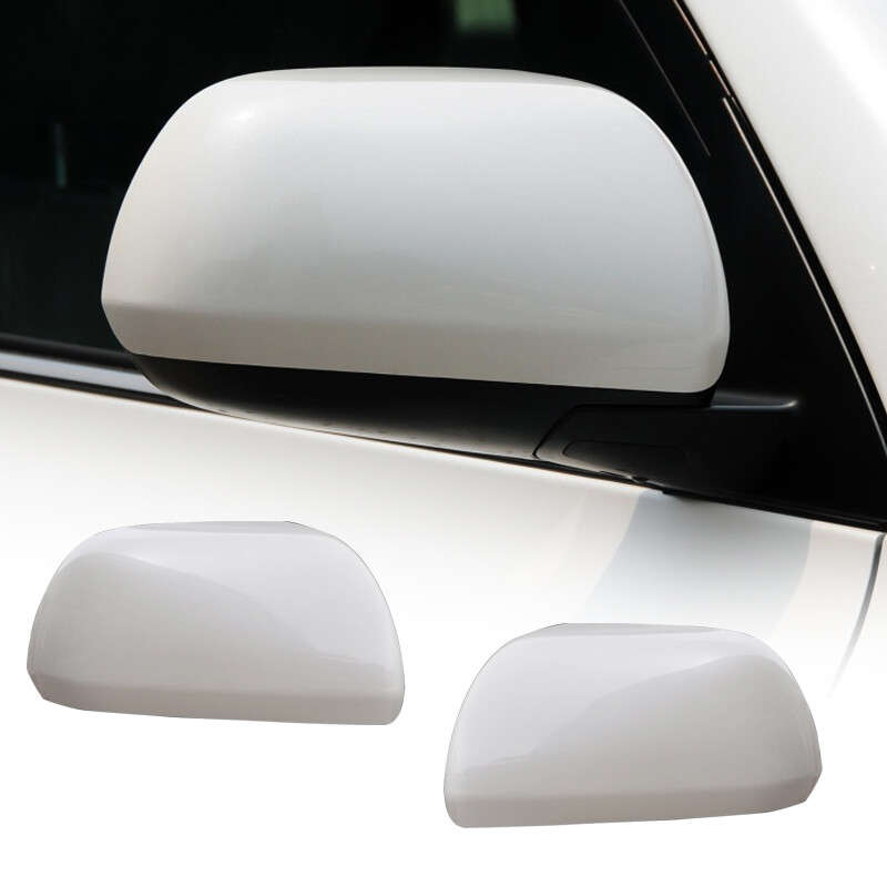 White 2pcs Side Wing Rearview Mirror Cap Cover Trim fit for Toyota Highlander