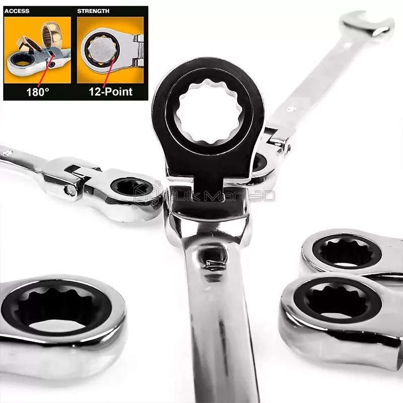 Flexible Ratchet Wrench Set 7Pcs