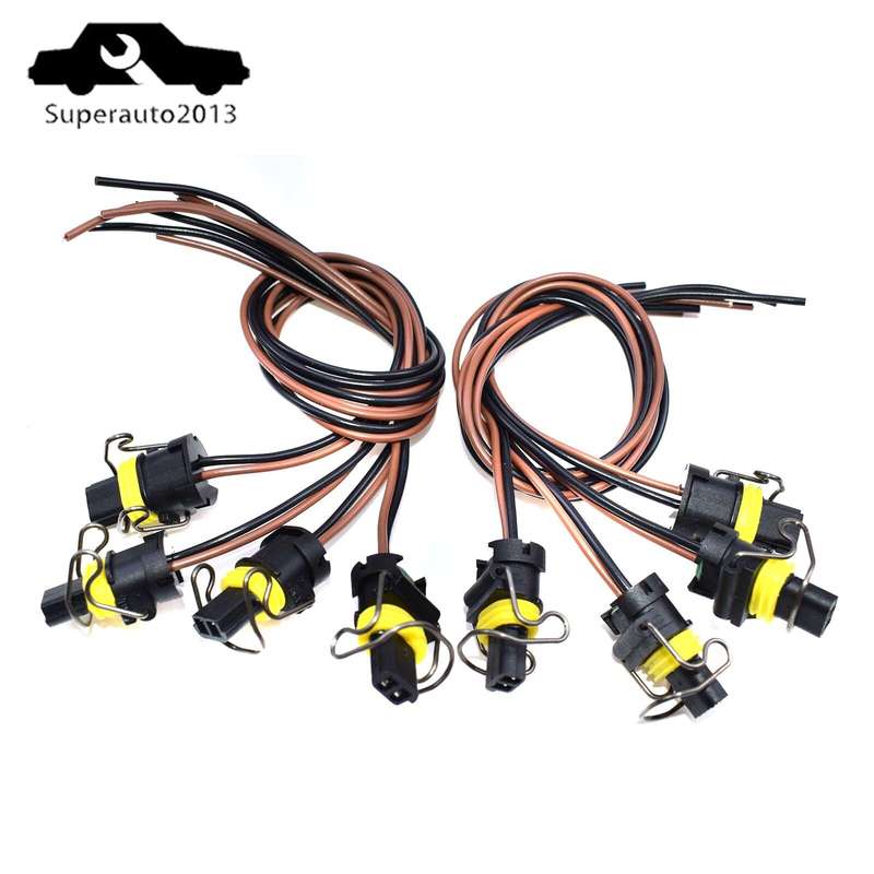 8X Wire Harness Pigtail IPR / VGT Solenoid For Ford E-350 F-250 F350 Super Duty