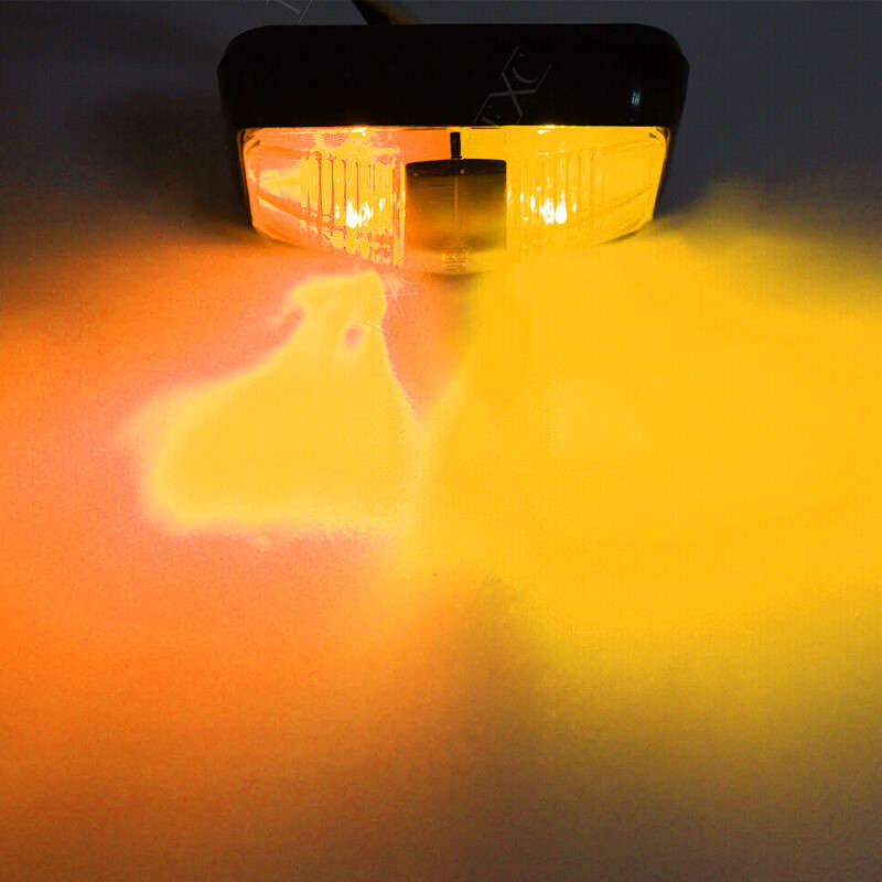 10pcs Side Marker Light Clearance Indicator Lamp for Truck Trailer Caravan Amber