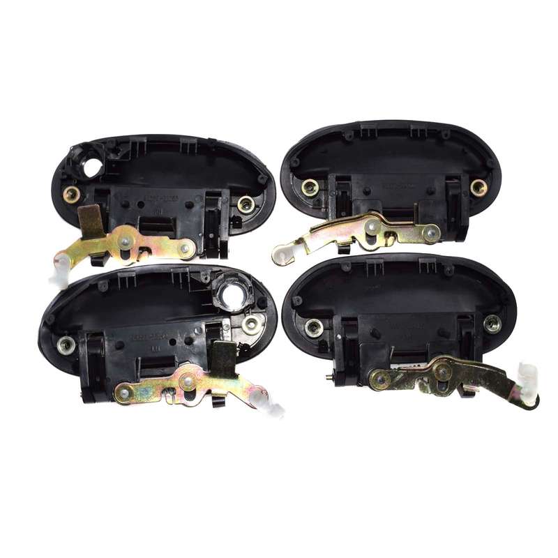 New Black Outside Black Inside Door Handle Set of 8 For Hyundai Accent 1995-1999
