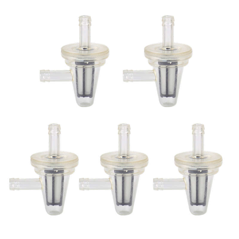 5pcs 90 Degree Right Angle Gas Fuel Filter Fit for Motorcycle 1/4" 6mm 7mm Hose