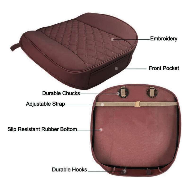 Car Truck Front Seat Chair Cushion PU Leather Soft Pad Cover Protector Mat Hot