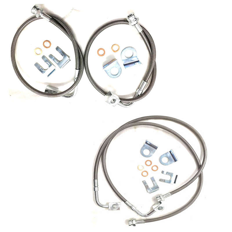 For Jeep Wrangler 2.0 3.6L 3.8L 2007-2018 Stainless Brake Lines Front&Rear 89716