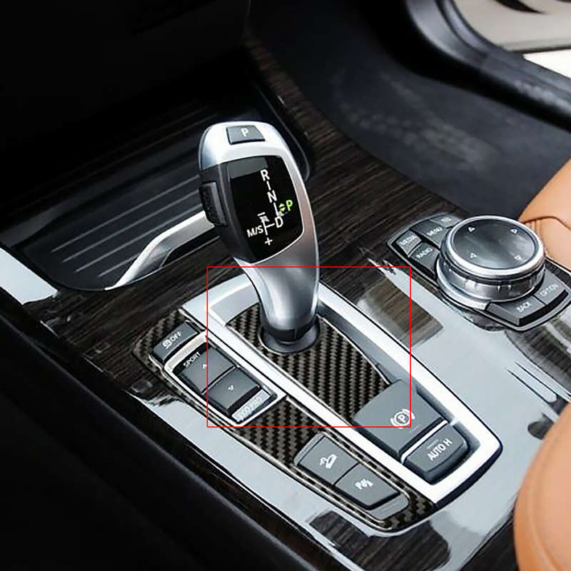 Carbon Fiber Car Gear Shifter Panel Cover Trim Fit For BMW F07 F10 X3 F25 X4 F26