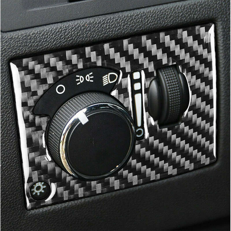 Carbon Fiber Headlight Switch Cover Trim Fit for Jeep Grand Cherokee 2011-21 New