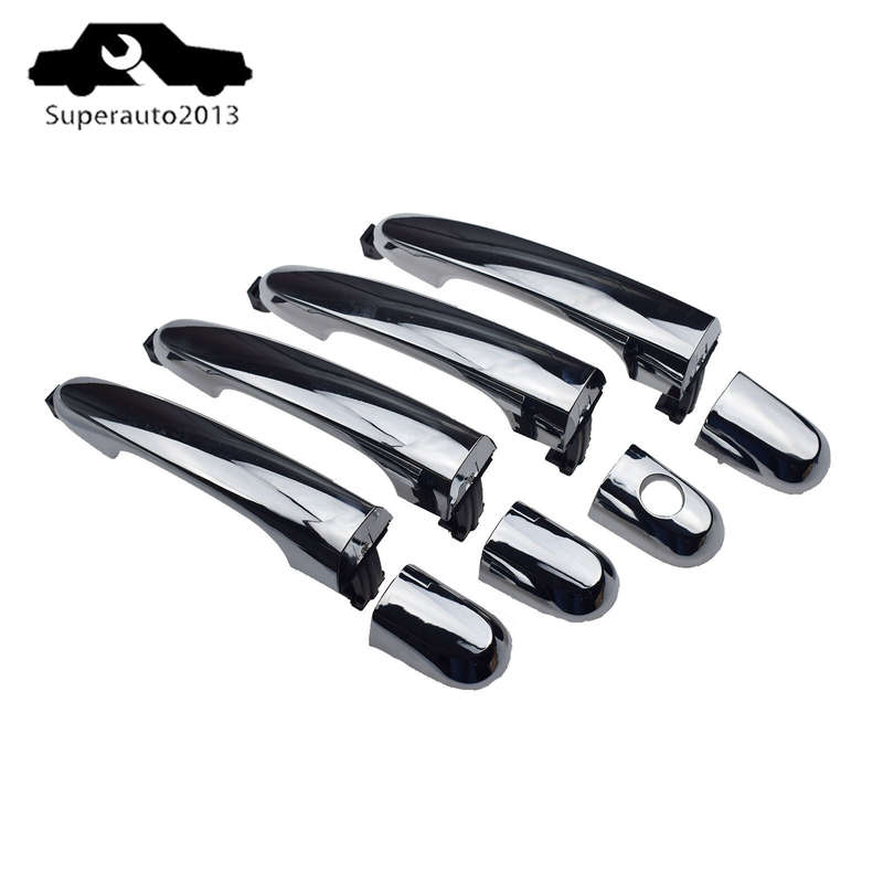 4PCS Front Rear Left Right Outside Door Handle Chrome For 2011-2015 Kia Sorento