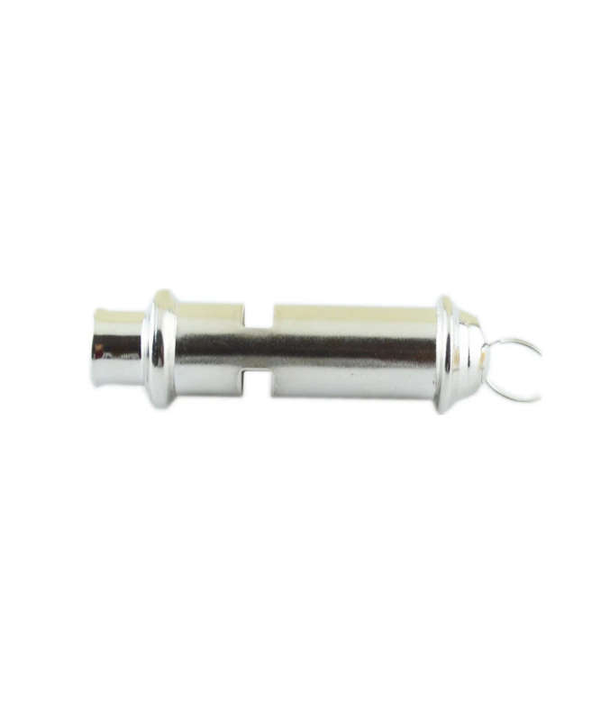 Pack 10 Metal Silver Metal Loud whistle with lanyard