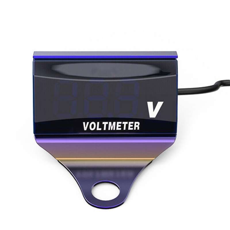 Universal Motorcycle 10-150V Digital Voltmeter Display Waterproof Voltage Meter
