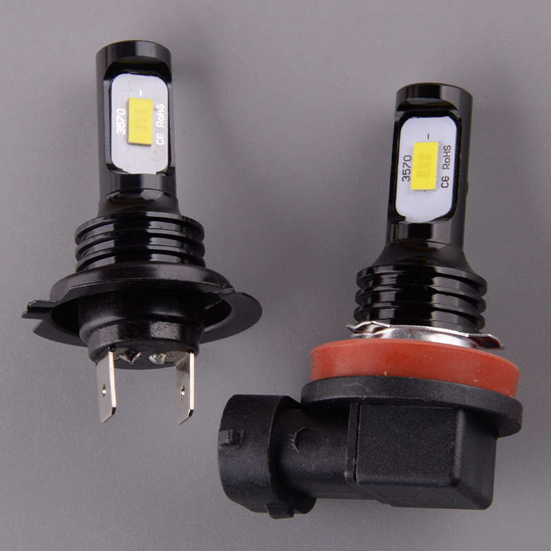 2pcs LED Headlight Bulbs H7+H11 White 6000K Fit for Suzuki GSXR600 GSXR750 06-07