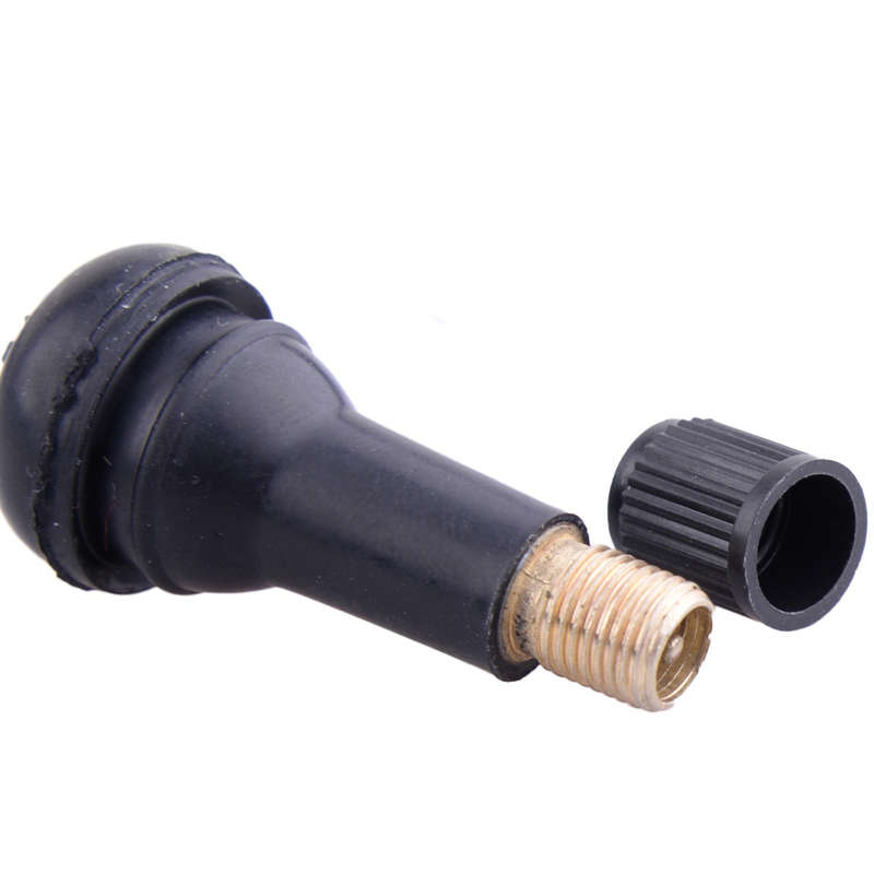 25pcs TR 413 Snap-In Common Tire Tyre Valve Stems Short Black Rubber Universal