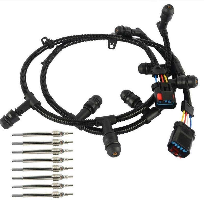 8x Glow Plugs & Plug Harnesses & ControlleFIt For Ford 6.0L Powerstroke Diesel