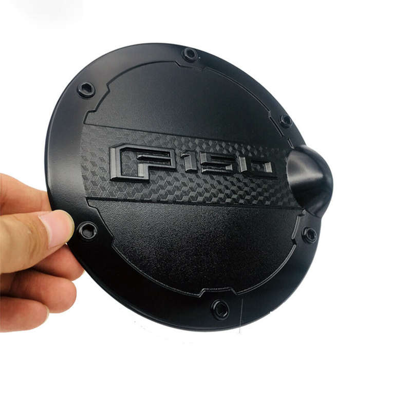 Fits for Ford F150 15-2018 Black ABS Fuel Gas Filter Tank Door Cap Cover