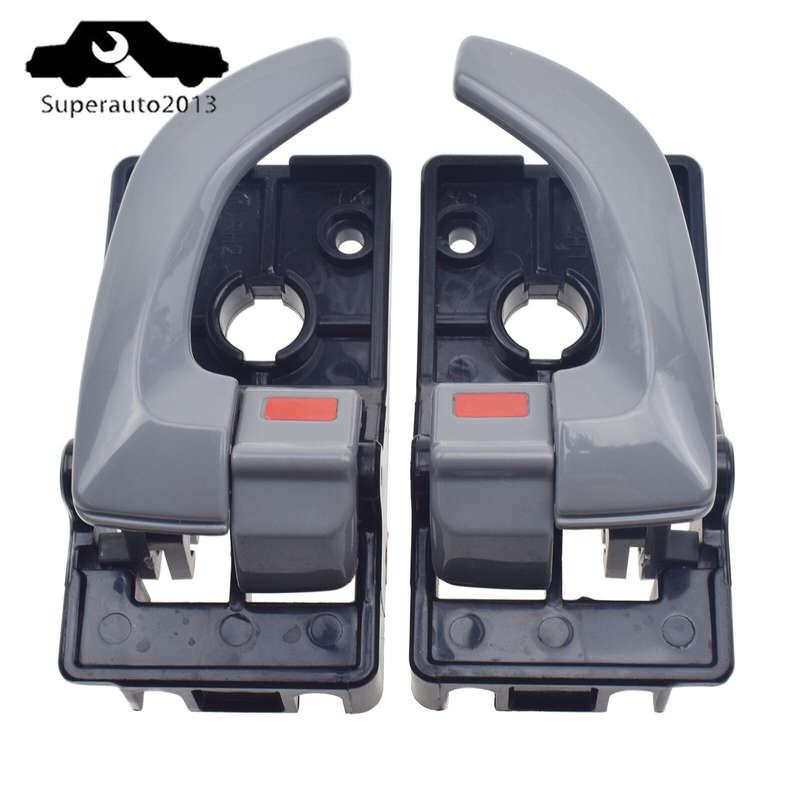 2PCS Gray Inside Door Handle Left & Right Side For 2005-2009 Hyundai Tucson New