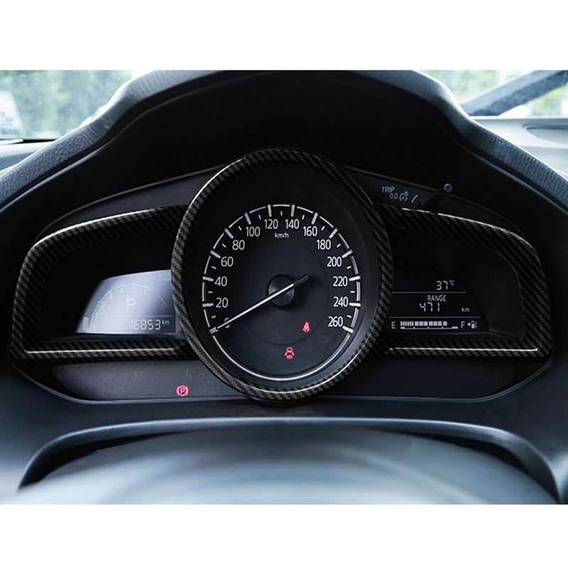 Fit For Mazda 3 Axela 14-18 Carbon Interior Instrument Panel Box Decoration Ring