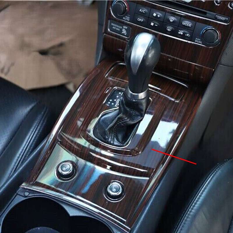 Peach Wood Grain Gear Shift Panel Cover Trim Fit For Infiniti G37 2010-2013