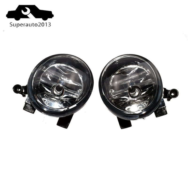 For VW Golf Jetta Tiguan Front Left & Right Bumper Convex Lens Fog Lights Lamps