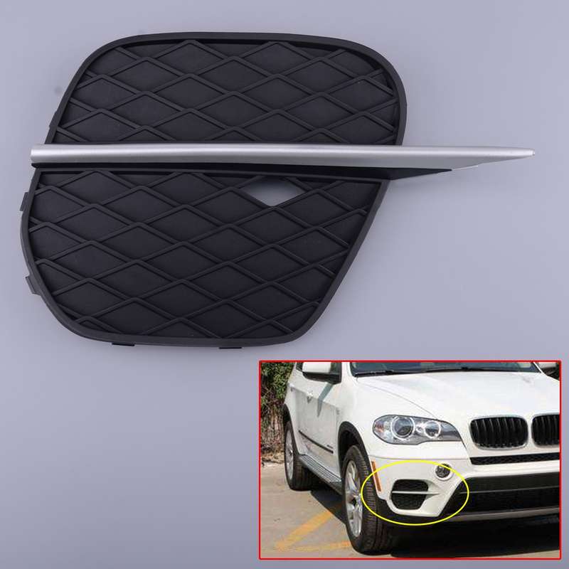 Right Side Front Bumper Grille Cover Silver Trim Fit For BMW X5 E70 2011-2013