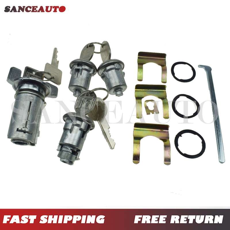 New For Chevy Pontiac Buick Ignition Door Trunk Lock Switch Cylinder W/ Keys Set