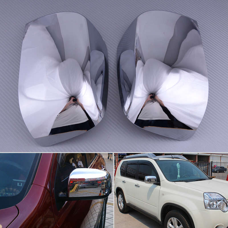 Fit for Nissan X-Trail Car 2x Chrome ABS Side Door Rearview Mirror Cover Trim