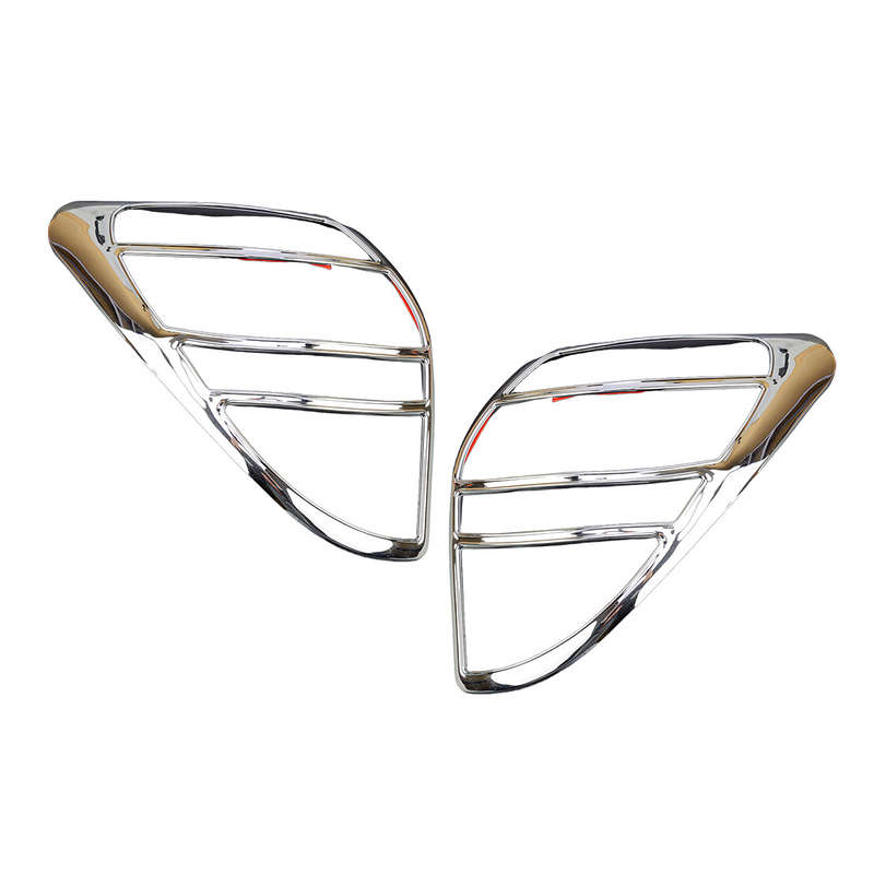 1Pair Silver Brake Lamp Tail Light Cover Frame Fit for Toyota RAV4 2006-2012