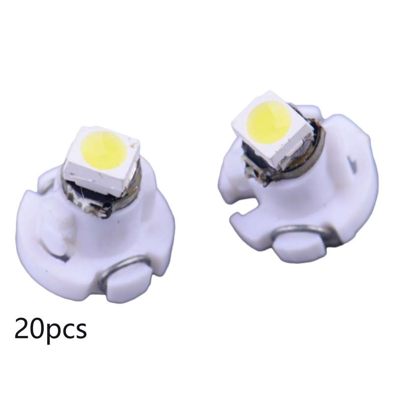 20Pcs White T3 Wedge LED Dashboard Panel A/C Climate Control Light Lamp Bulb ws