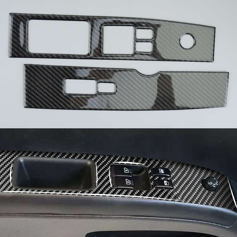 Carbon Fiber Window Lift Switch Panel Cover Fit for Nissan 350Z 2003-2009